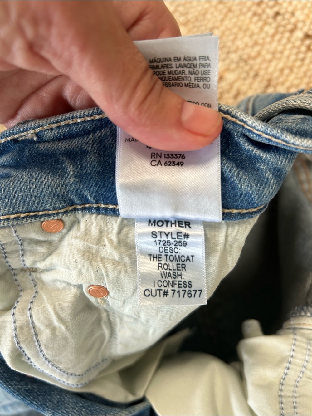 MOTHER SUPERIOR Tomcat Roller Anthropologie “I confess” High-Rise Wide Leg Jeans - Picture 14 of 16